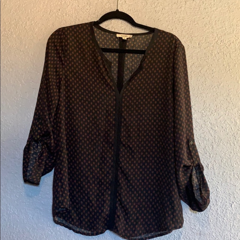Meraki, large sized, Flowy Tunic Type Blouse